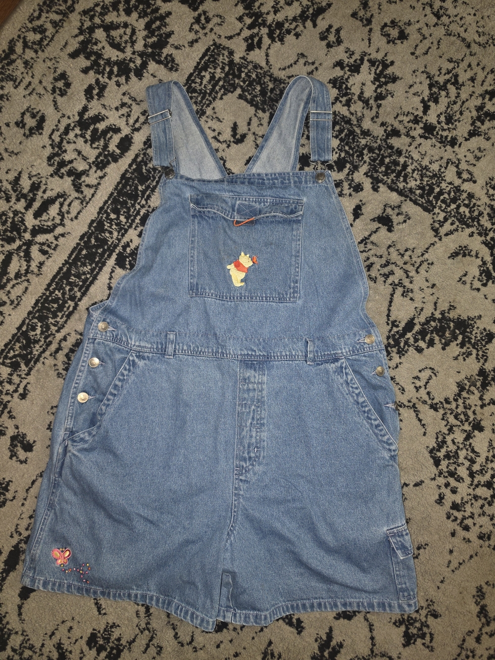 Denim Disney Short Overalls